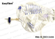 حقيبة البول المستخدمة لمرة واحدة للصرف الطبي PVC 2000ml مع صمام مضاد للرجوع