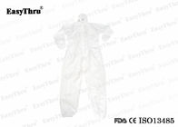 ملابس الحماية البيضاء ذات التركيز الواحد الغلاف غير المنسوج S M L XL XXL XXXL